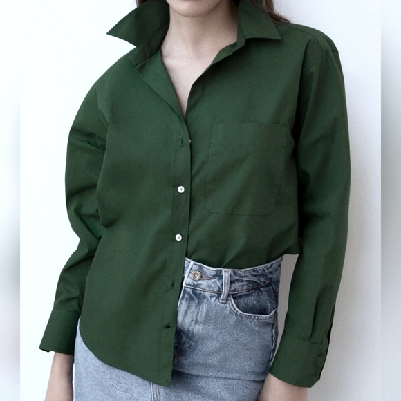 Zara | Tops | Basic Pocket Shirt By Zara | Poshmark